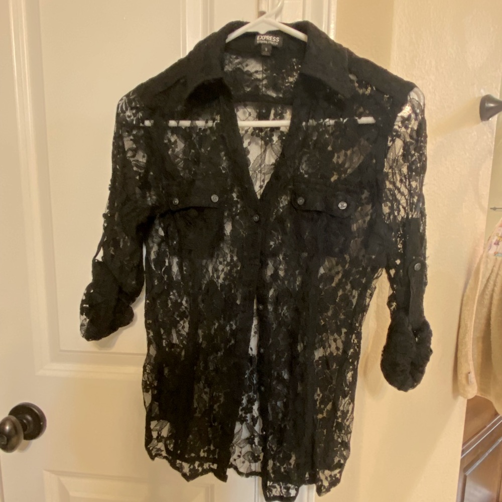 NWOT express lace fitted shirt 5/$20